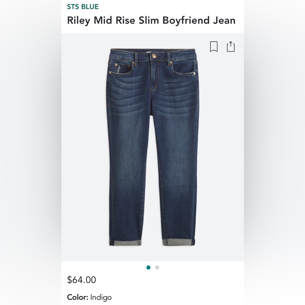 sts blue Riley Mid Rise Slim Boyfriend Jeans